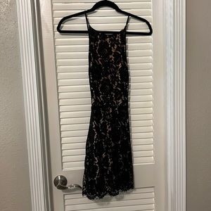 ASTR Black Lace Dress - Backless